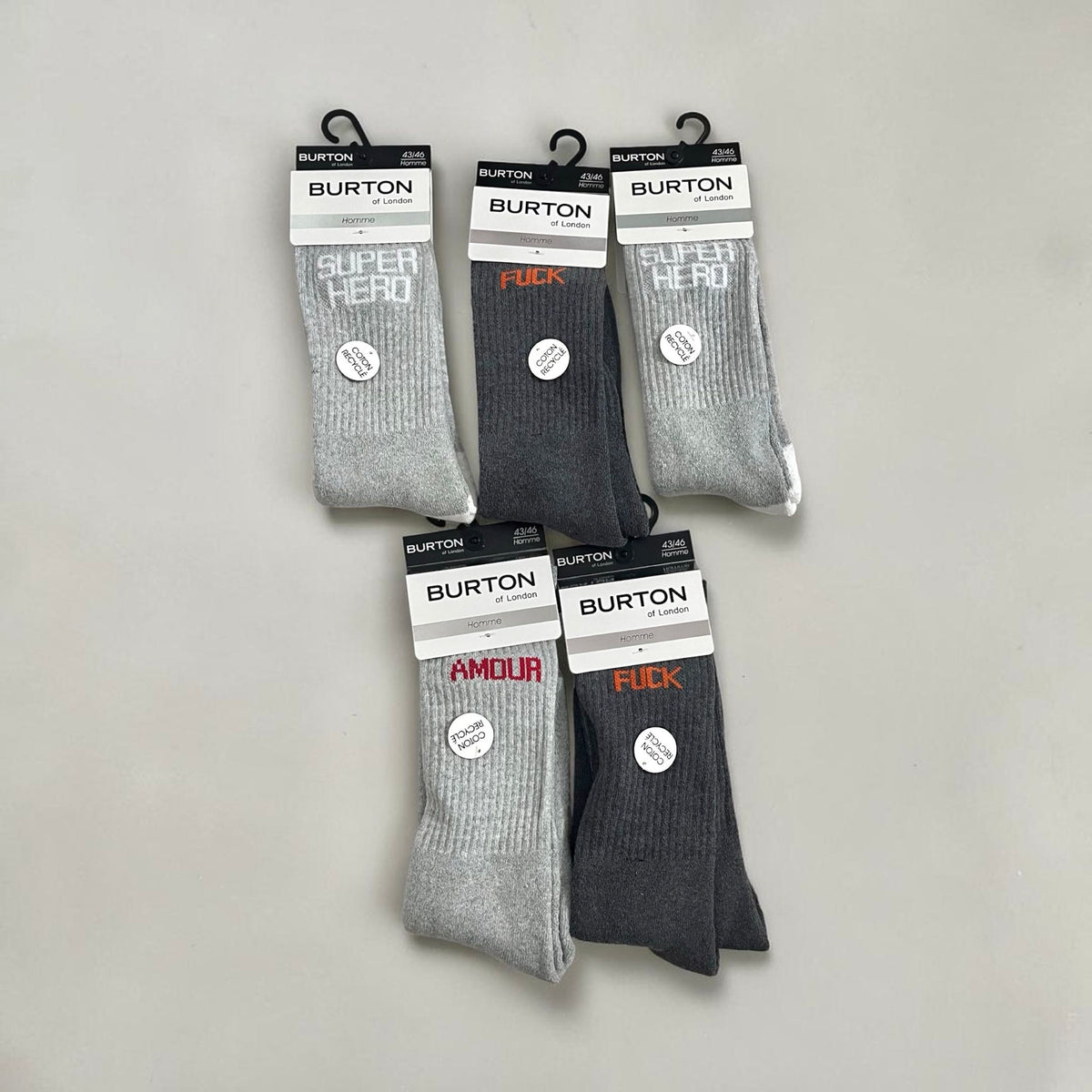 Lot de 5 chaussettes Burton Of London Homme