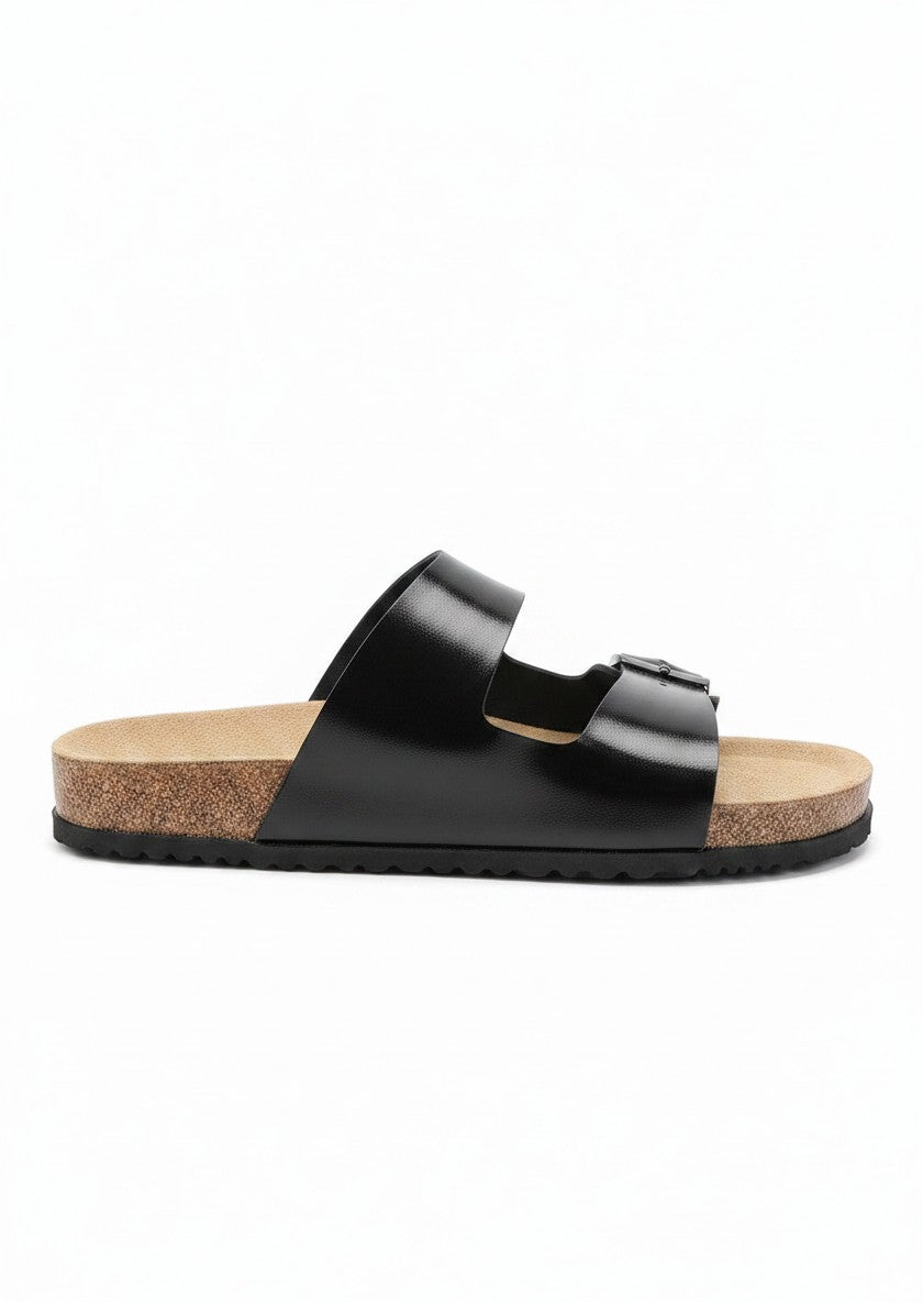 Women's Comfortable Suede Clog with Adjustable Buckle