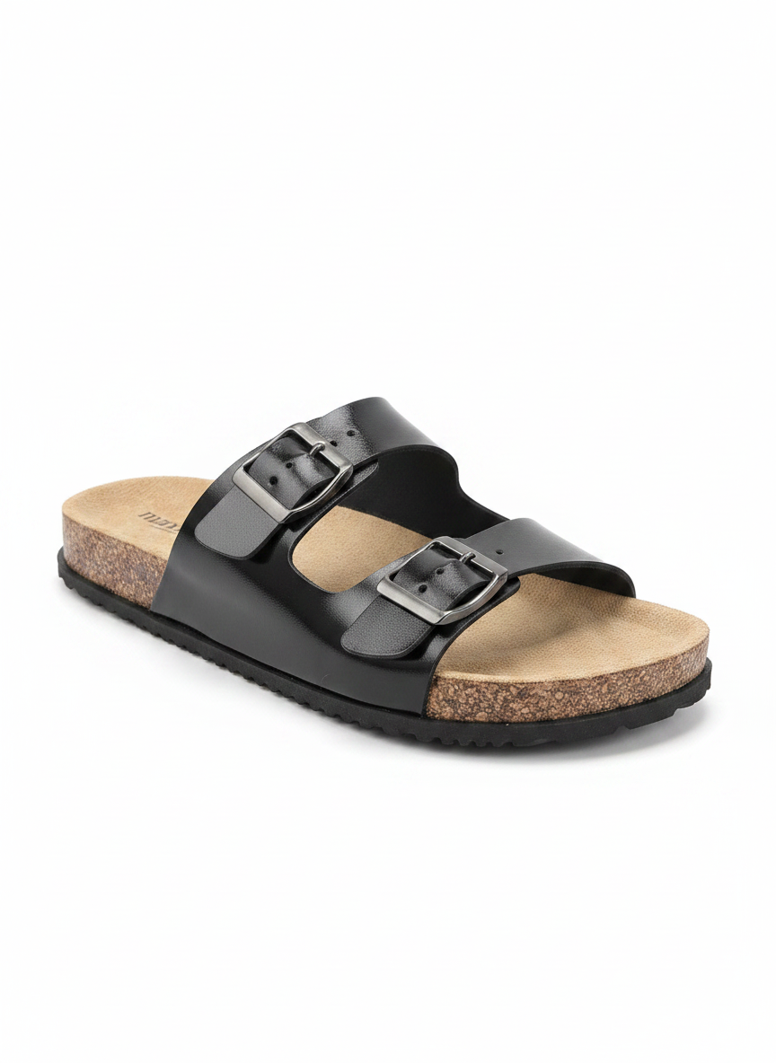 Women's Comfortable Suede Clog with Adjustable Buckle