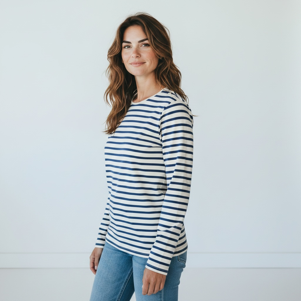T-shirt Marin manche long 100% Coton