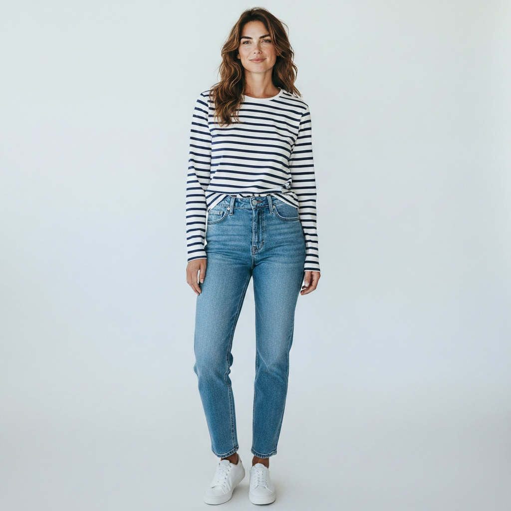 T-shirt Marin manche long 100% Coton