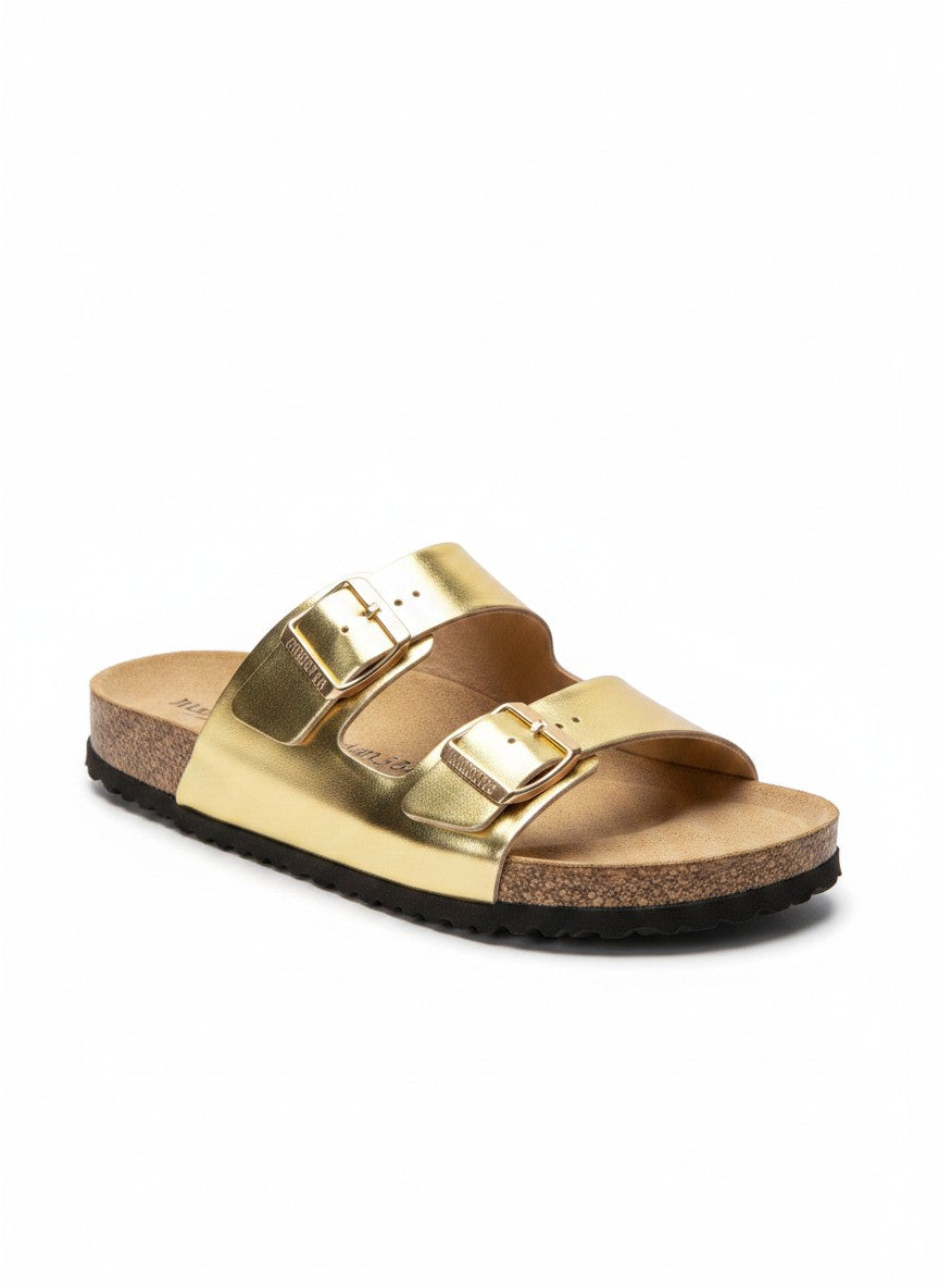 Women's Comfortable Suede Clog with Adjustable Buckle